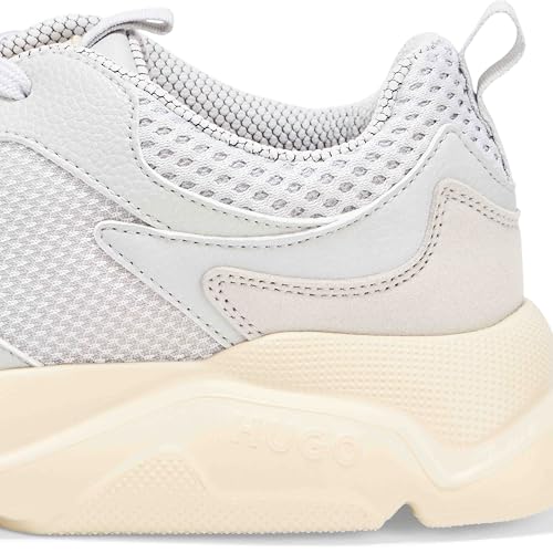 HUGO Running Style Mix Material Sneakers Pearl Grey4
