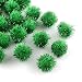 100 pompones con purpurina verde, redondos, color verde, juego de pompones de 15 mm, para costura, manualidades, ribete, bolas de peluche esponjosas para manualidades y manualidades creativas