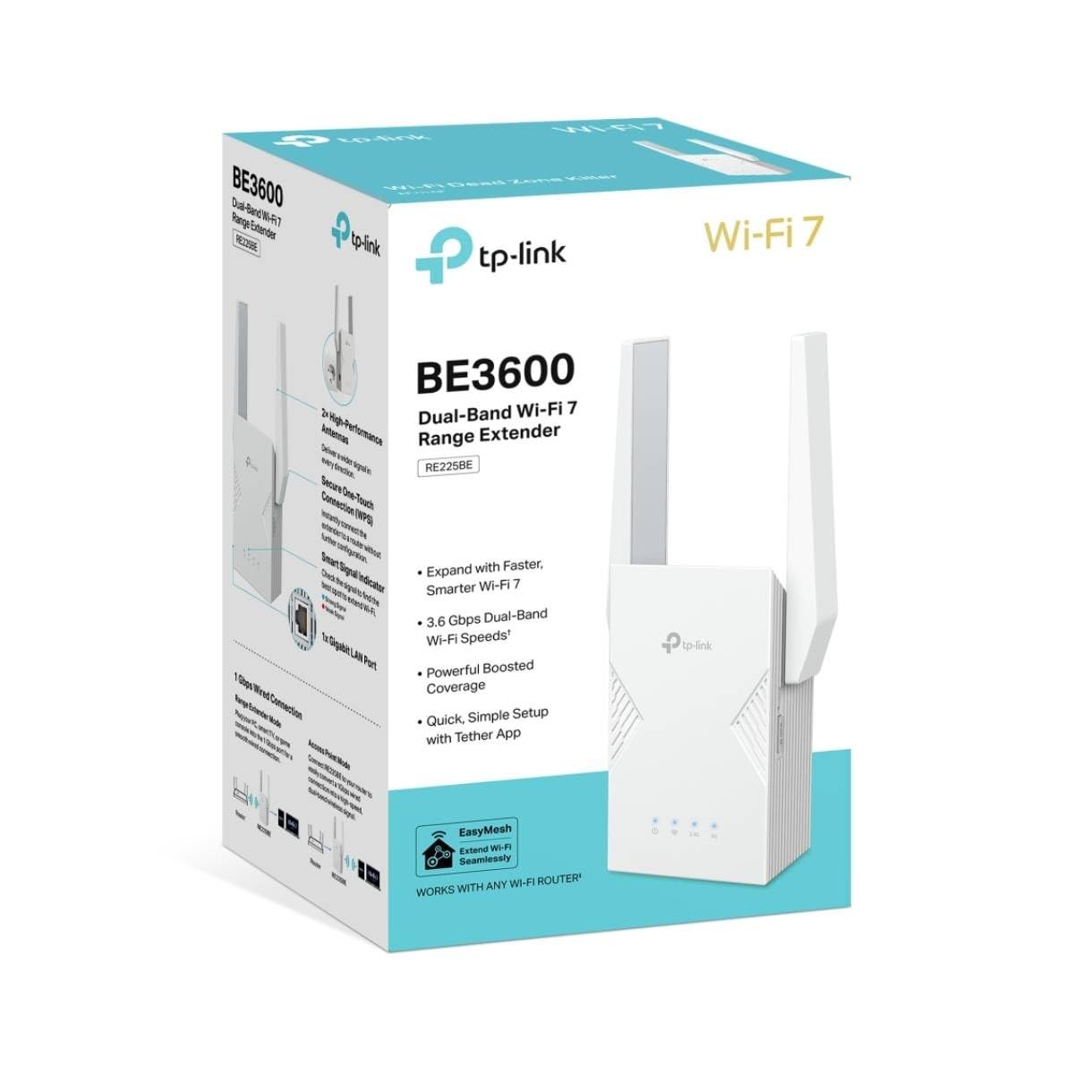 Ripetitore Wi-Fi TP-Link RE225BE Wi-Fi 7 Dual Band Bianco