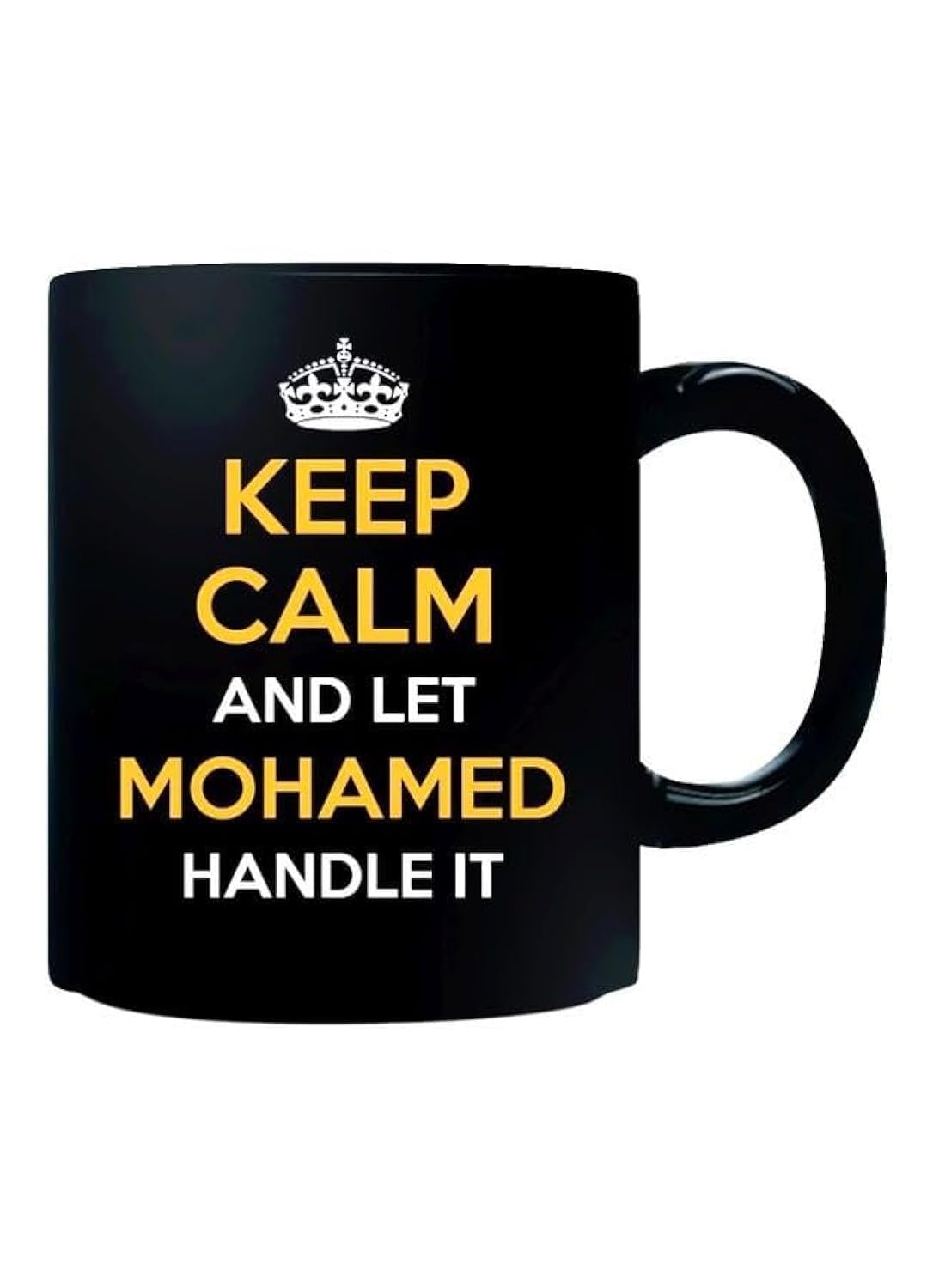 RYN Mohamed Printed Coffee Mug Black/Orange/White Standard Size