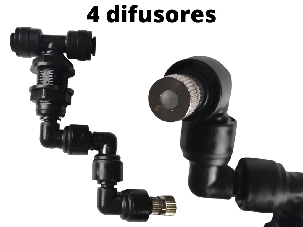 Sistema de Lluvia para Reptiles Camaleones 220V x4 boquillas (Kit sin Bomba)