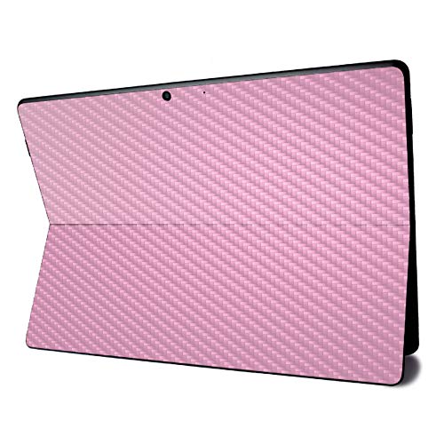 Image of MightySkins Carbon Fiber Skin for Microsoft Surface Pro X - Solid Pink | Textured Carbon Fiber Finish | Easy to Apply, Remove, and Change Styles | Made in The USA