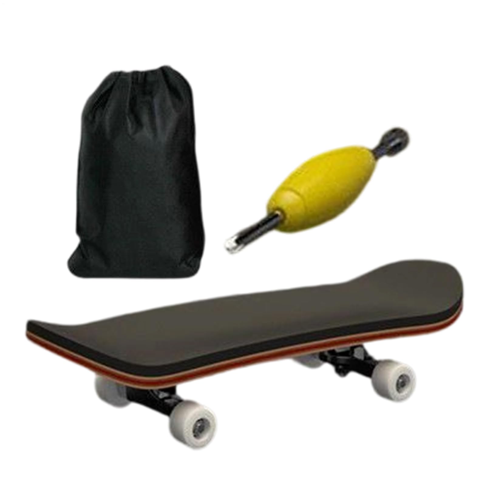 Finger Skateboards - Wood Fingertip Game, Anti Slip PU Mat Wood Skateboard Party Favors, Hand Skateboard, Mini Handheld Board For Boy Girl Student Adult Desktop Ornament Bedside Dorm Apartment