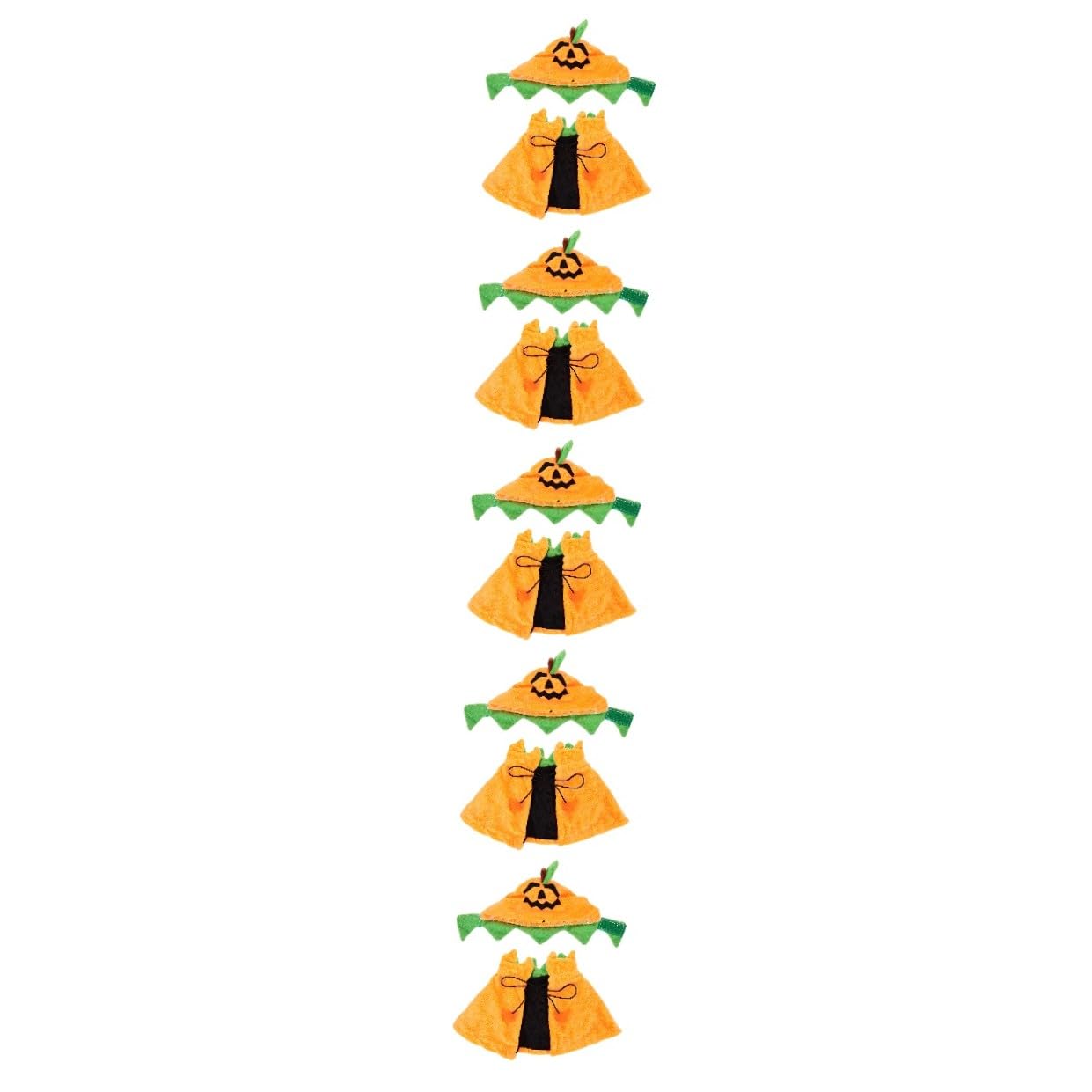 BESPORTBLE 5sets Costumi Per Animali Domestici Cappello e Mantello Tema Zucca Per Halloween Accessori Per Cani e Gatti Abbigliamento Festivo Per Feste e Occasioni Speciali