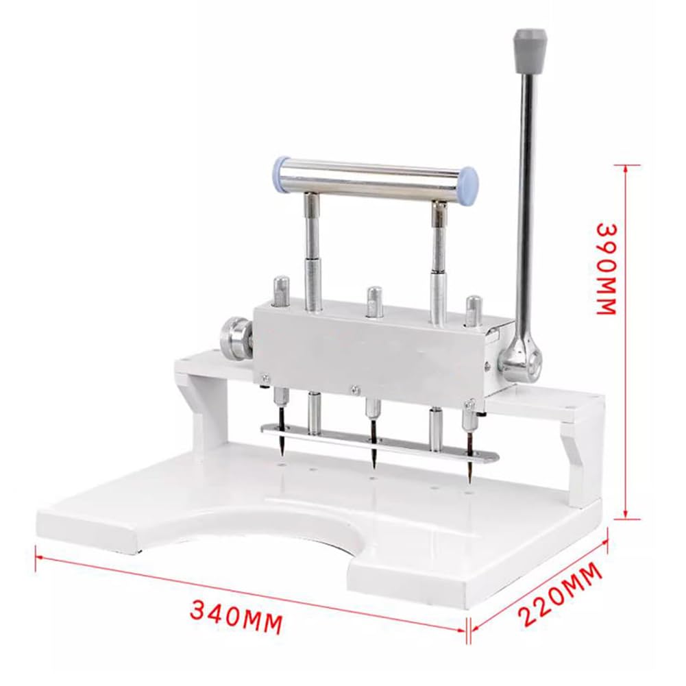 Perforatrice manuale a 3 fori per carichi pesanti, perforatrice da tavolo per raccoglitori, spessore di punzonatura 30 mm, distanza tra i fori 83 mm, per materiale scolastico per ufficio domestico
