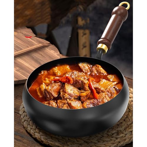 Wok de hierro con tapa de madera, 24 cm miniatura 5