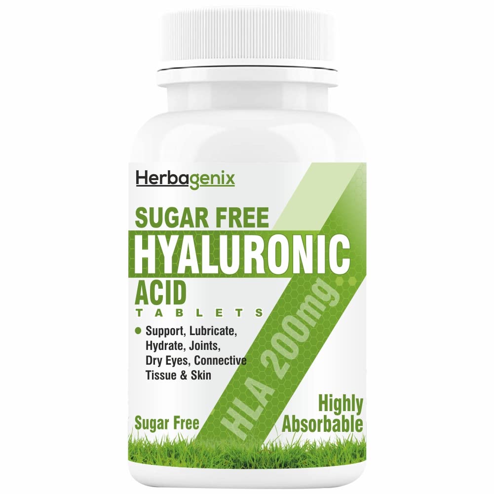 HERBAGENIX Hyaluronic Acid Supplements Tablets With Hyaluronic Acid, L-Glutathione, Biotin, Vitamin E, C, D & Grape Seed Powder Extract For Skin Radiance & Elasticity For Women & Men- 60-image-12