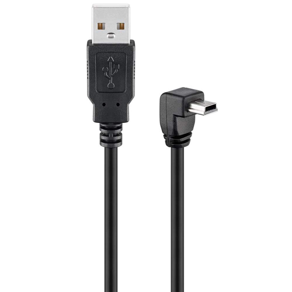 BestPlug USB 2.0 Kabel – 2 Meter, USB-A Auf Mini-USB B (90° Winkel), Schwarz, Für Kamera & Mehr