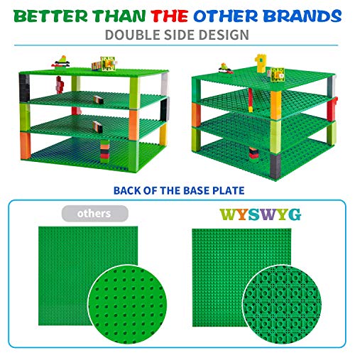 WYSWYG Grundplatten-Set,25*25cm,6 Stück Bausteine Grundplatte, Klassisch Quadrat Einseitig Blau Flache Straße Tafel… – Bild 5