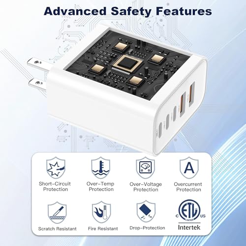 60W USB C Charger Block, Versatile iPhone Charger, White (1 Pack) - image 3