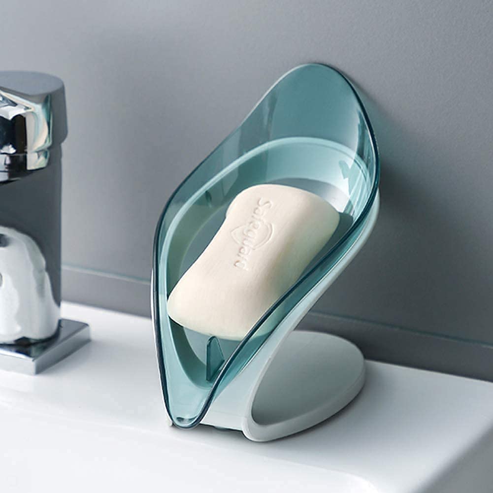 B Globe New Leaf Drainage Soap Stand Holder Plastic Soap Dishes Self Draining Case Container with Drain and Suction Cup for Bathroom Kitchen (B0D37T9VK3) Amazon Price History, Amazon Price Tracker