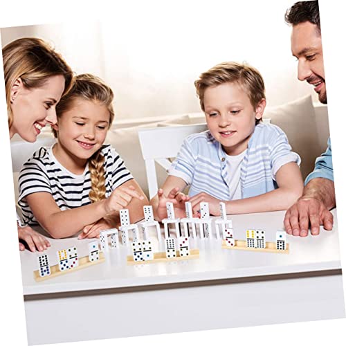 Soportes de Madera para Domino Juego x4 miniatura 5