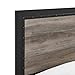 Home Accent Furnishings Rustic Queen Industrial Wood and Metal Bed - Includes Head and Footboard
