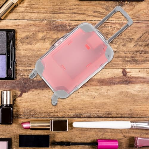 Étuis extensions de cils mini ABS rose : lot de 3 boîtes compactes à roulettes voyage - 4