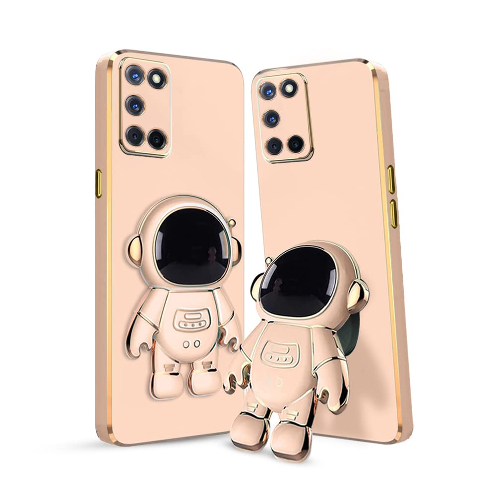 KARWAN®️ 3D Astronaut with Folding Stand Back Cover Case Compatible for Oppo A52 | Slim electroplated case | Stand case | Soft TPU | Space Astro Theme | Camera Protection-Black (B0C241BPSL) Amazon Price History, Amazon Price Tracker