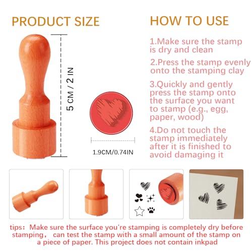 Tampons ronds en caoutchouc AHANDMAKER griffe pour loisirs créatifs - 4