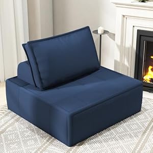 PurrJoys Moderne 1-Sitzer Sofa Dunkelblau