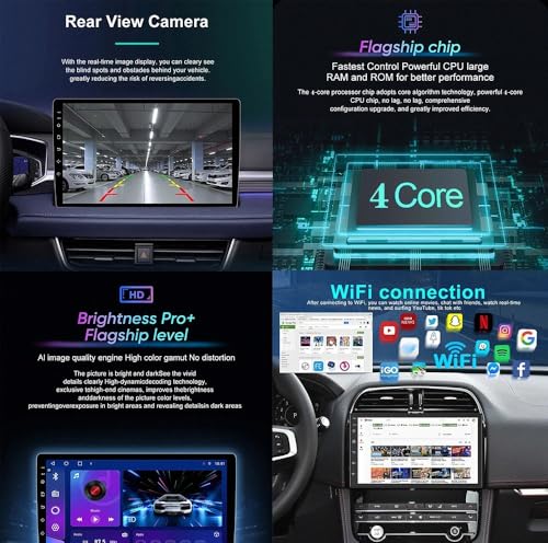 Écran Tactile Hyundai Santa Fe Solution Bluetooth et GPS Android 15 Fluide 9 Pouces