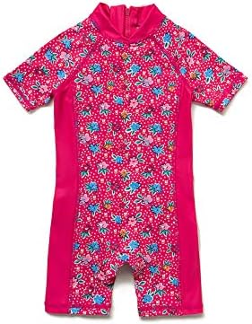 Child Ladies Sunsuits UPF 50+ One Piece S/S Swimsuits with Solar Hat