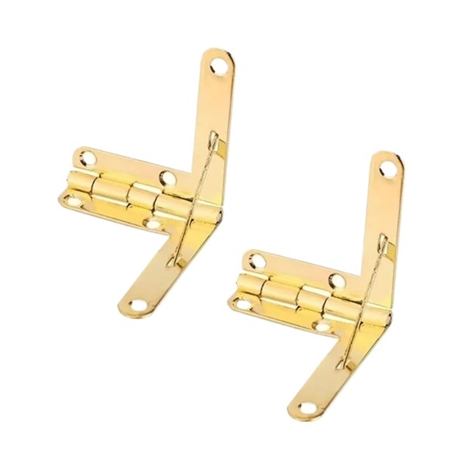 Kdhcvkz Gold 2/10Pcs Antique Bronze Hinge Wooden 90 Degree Spring Furniture Hinge(Gold)
