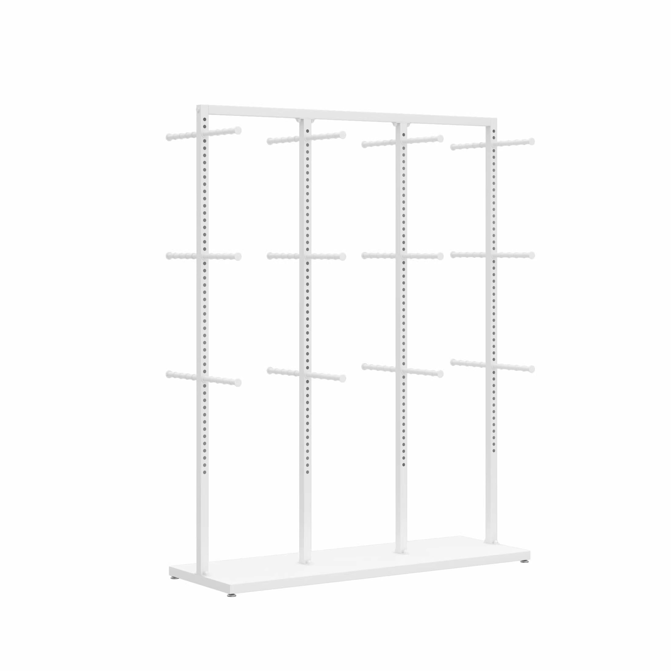 YNBSHGAA Freestanding Lingerie Display Rack, Garment Stand for Retail Boutique, Underwear Storage Shelves for Bra Panties Scarves Socks Organizer,White-100X40X130CM