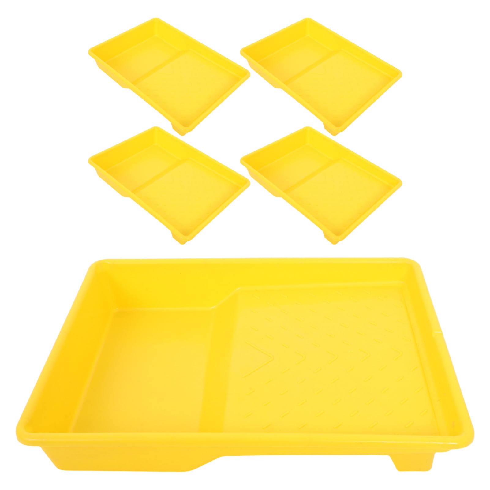 5 Szt. Częściowy Wielokrotnego Użytku Tacek Do Plastikowe Tace Do Wałków Malarskich Stabilne i Mieszania Kolorów i Prac DIY