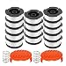 RONGJU 10 Pack Weed Eater Replacement Parts for Black&Decker AF-100, 9 Pack 30ft 0.065" String Trimmer Line Replacement Spools + 1 Pack RC-100-P Caps&Spring (9 Spools + 1 Cap + 1 Spring)