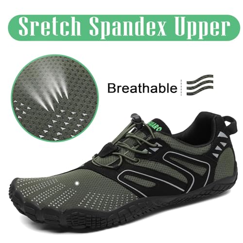 Mens Barefoot Gym Walking Trail Running Shoes Beach Hiking Wide Toe Box Water Shoes Aqua Sports Pool Surf Waterfall Climbing Quick Dry Grey2