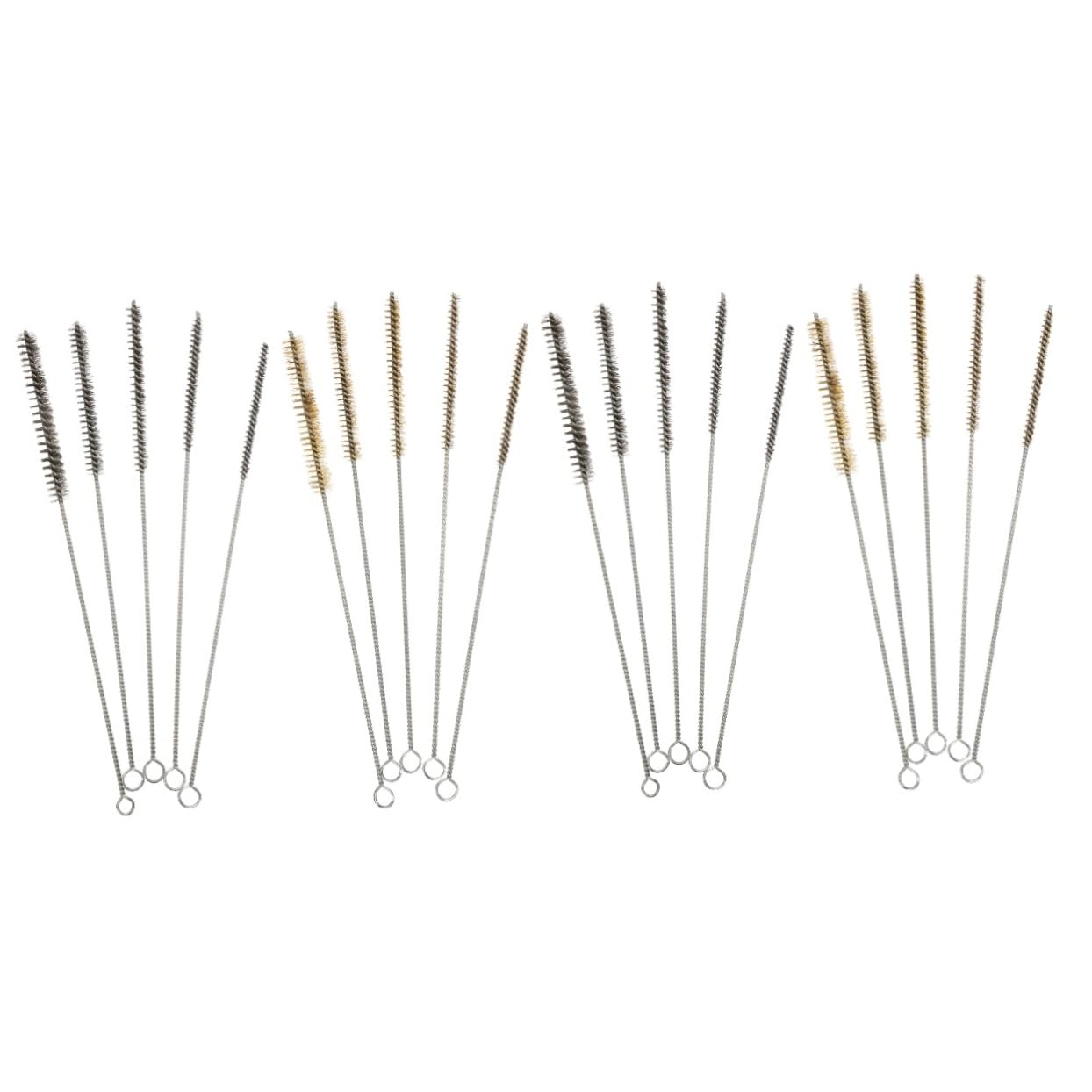 MUSISALY 20 Pcs Wire Brush Kit Deburring Tool for Stainless Steel Wire Bore Cleaning Brush