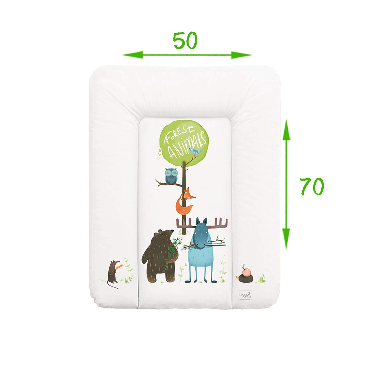 Matelas à langer souple 70 x 50 cm Lavable pour fille et garçon Candy Andy Dino 70 x 50 cm