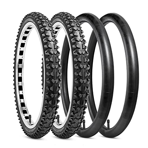 YunSCM 2 Pack 14 inch Bike Tyres 14x2.125 ETRTO 57-254 and Bike Inner Tubes 14x1.75/2.125 AV32mm Schrader Valve Compatible with 14x2.10 14x2.125 bike Tyres Tubes (Y705-1) - Image 3