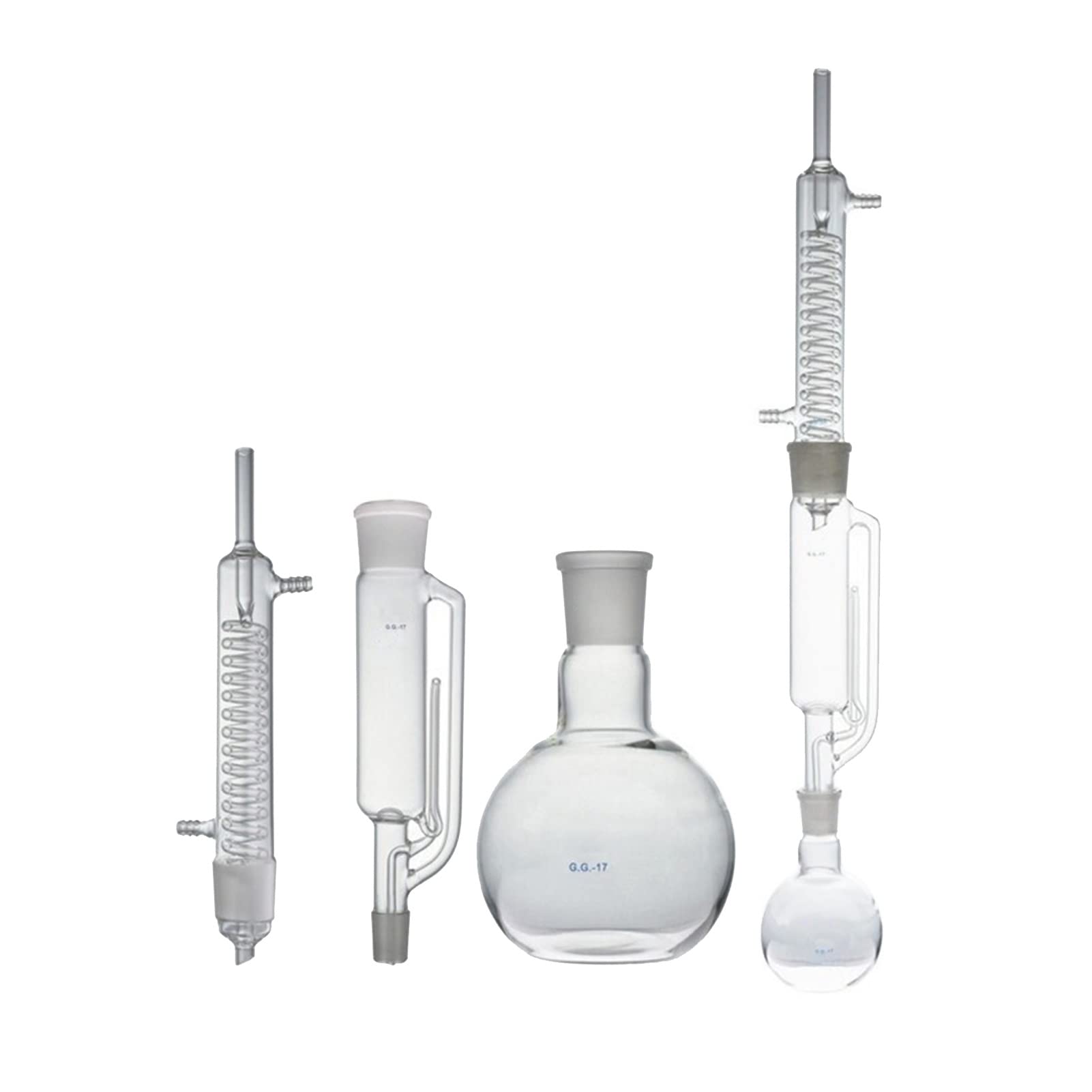 1000ml Extracción Soxhlet Aparato con Graham Condensador, Soxlet Extractor Y 1000 Ml Frasco Plana, Borosilicato 3.3 Cristal Personalizable Destilación Aparato (Size : 1000ml)