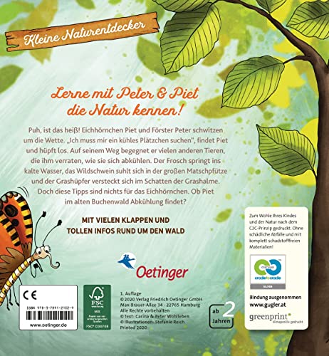 Kühle Pfötchen für Piet: Klimapositiv produziertes Pappbilderbuch-Abenteuer ab 2 Jahren mit vielen Klappen (Peter & Piet)