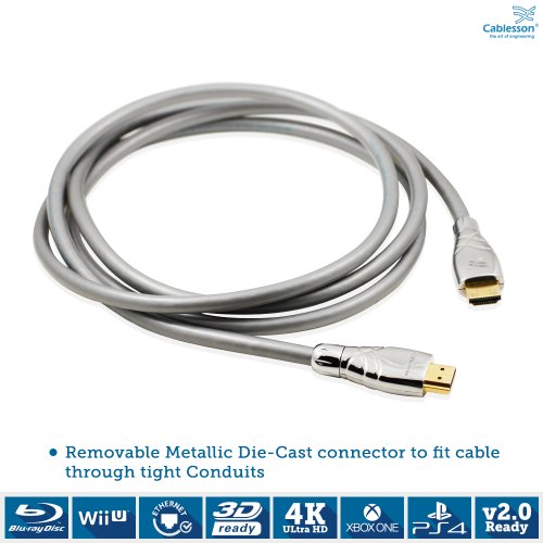 Cable HDMI con Ethernet High Speed 5 metros negro macho macho 3