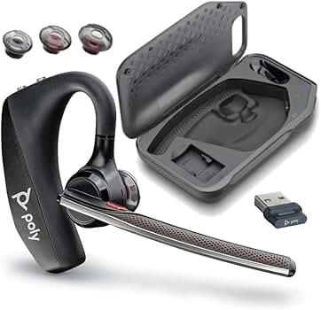 Poly Voyager 5200 UC＋充電ケース、ドングル、typeC変換 Poly Voyager