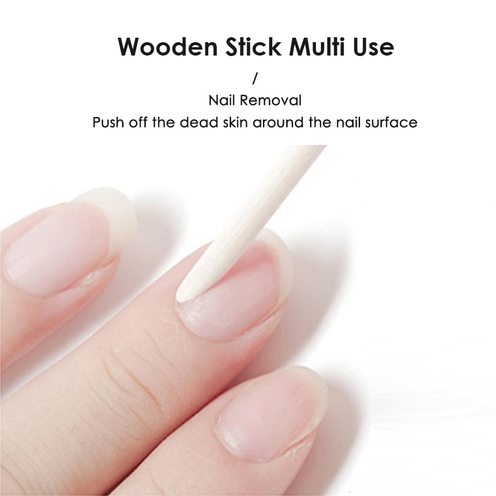 7pcs Nail Art Tools Set Jelly Gel Cleaning Cotton Mini Sponge Rub Strips Dead Skin Forks Wooden Sticks — view 4