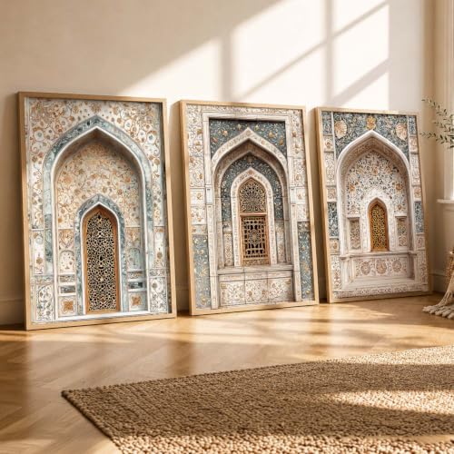Image of kotart Traditional Indian Wall Art Painting for Living Room | Paintings Frame For Home Decoration | Framed Wall Painting Home Room Bedroom Office Decor Set of 3 (20x30 Inch)
