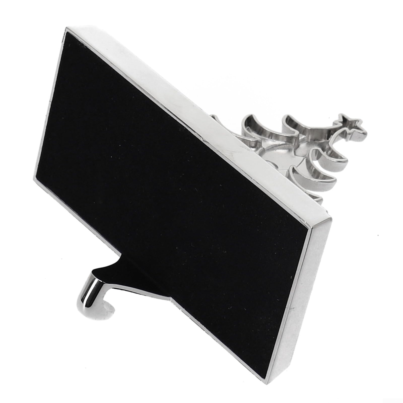 Eawfgtuw Juego de 4 soportes para calcetines de Navidad, ganchos de metal plateado resistentes con almohadillas antideslizantes para colgar medias de Navidad y decoraciones navideñas (árbol de Navidad