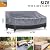 Pertotoy Outdoor Couch Cover Waterproof Patio Furniture Covers, 3-Seater Patio Sofa Cover Heavy Duty 600D Durable UV Anti-Fading, 93" Wx 40" Dx 35" H, Gray/Dark Gray