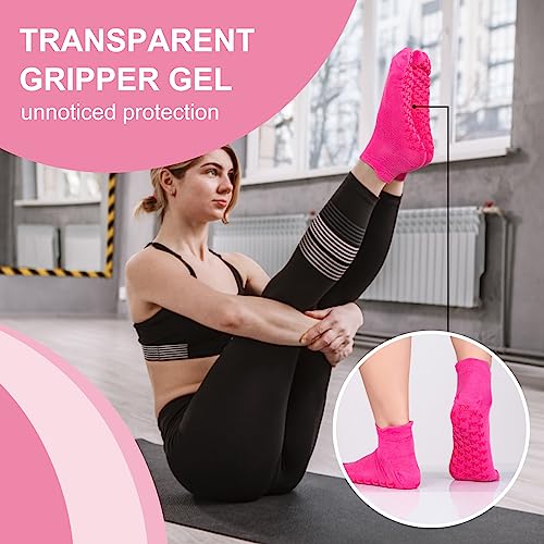 Yoga Socks for women, Anti Skid Socks with Gripper Gel for Home, Hospital, Yoga, Pilates, Barre, Elderly, Pregnancy4
