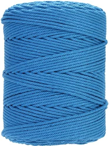 GOHOF Macrame Cord 3mm x 300m Premium Cotton Macrame Rope, 4 Strand Twisted Soft Cotton Cord, One of The Most Perfect Materials for Macrame Art, Cotton String Without Chemicals (Red)