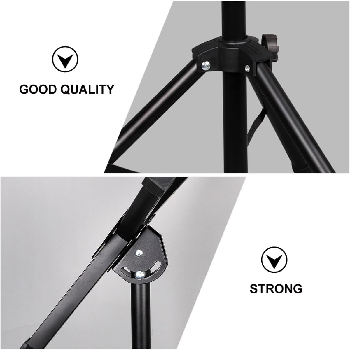 BESTYASH Supporto per Rullante Muto Regolabile 12 Pollici Treppiede in Gomma per Esercitazione Batteria Jazz per Principianti e Musicisti Portatile e Stabile