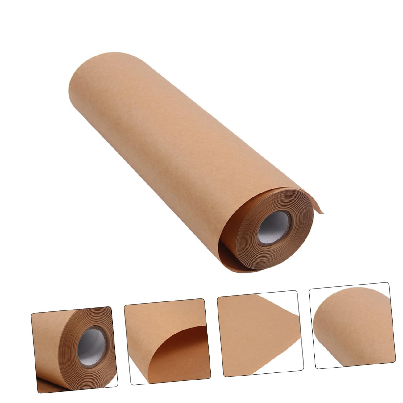 SHINEOFI Papier Kraft D’emballage 45 Cm X 30 M pour Loisirs Créatifs et Emballages Présents, Rouleau Marron Naturel, Usage Artisanal et Décoratif, Fleurs et Emballages Fête