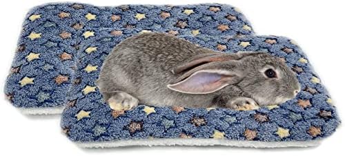 JWShang 2Pcs Small Animal Bed, Guinea Pig Warm Bed, Squirrel Hedgehog Chinchilla Rabbit Bunny Bed Mat, House Winter Warm Sleep Cushion