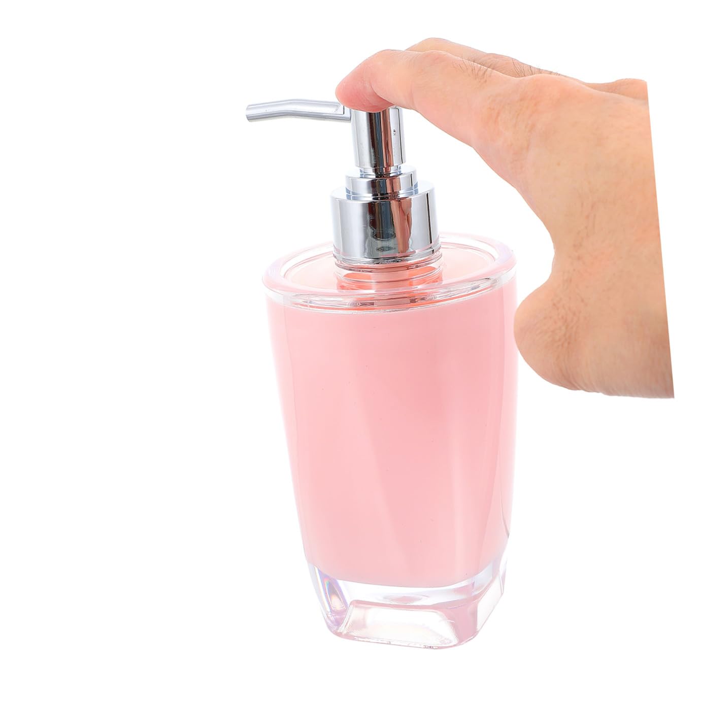 Set Accessori Bagno 4 Pezzi Rosa in Ps, Elegante per Bagno Ordinato