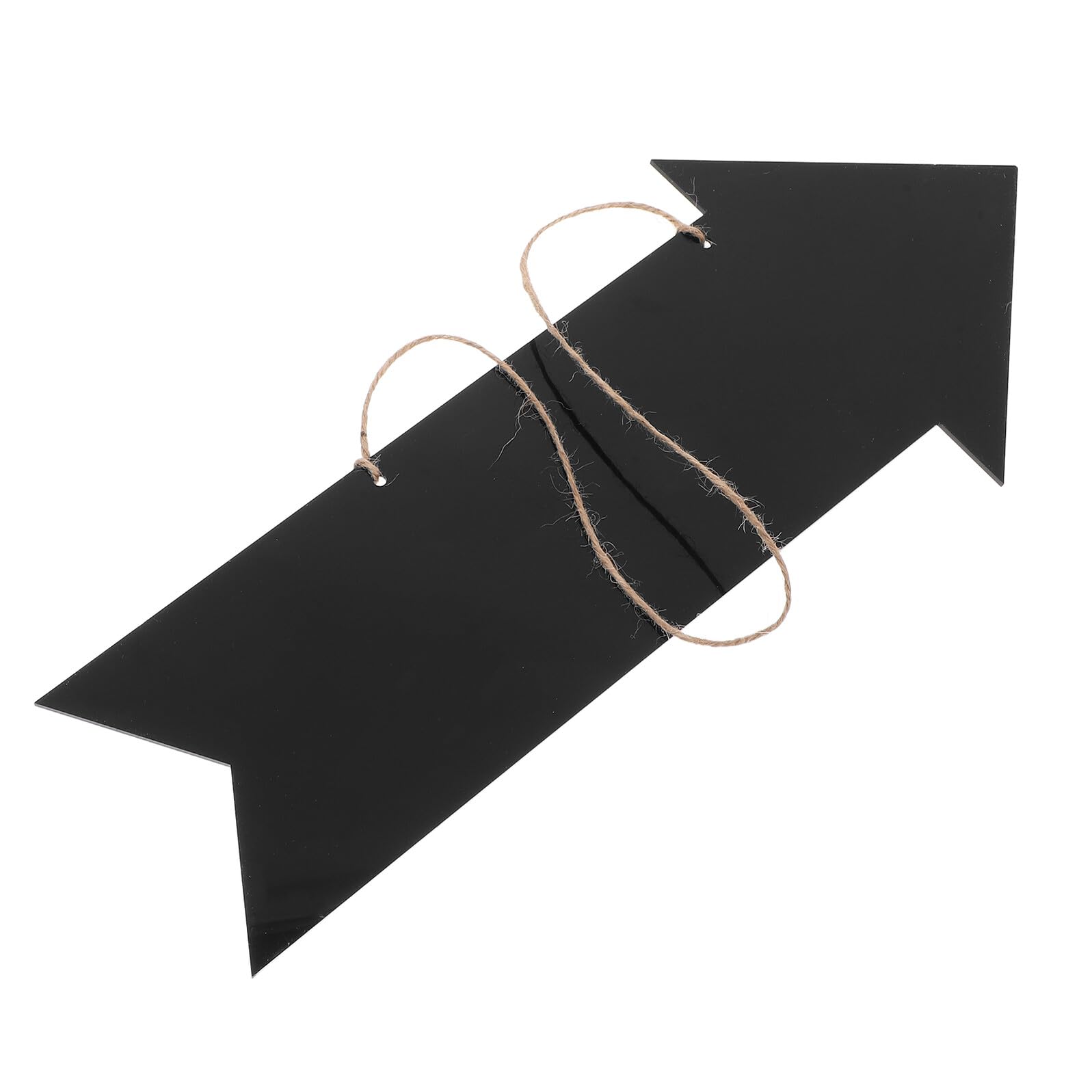 PACKOVE Black Acrylic Hanging Arrow Chalkboard Sign Double-Sided DIY Blackboard for Party Wedding Office School Supplies Decorative Directional Display Board