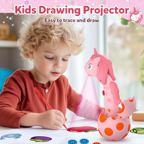 Ketiee 899-200Y Unicorn Drawing Projector Toys For Ages 5-7: Tracing And Drawing Projector For Kids With Cute Unicorn Look, Smart Art Sketcher Projector thumb #7