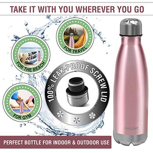 Image of CHILLOUT LIFE 25oz Insulated Stainless Steel Water Bottle, Leak Proof