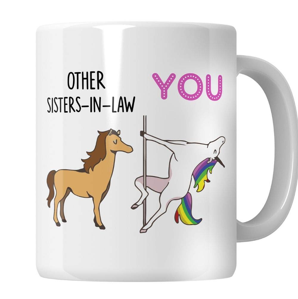 WG- Sister in Law Gifts, Gifts for Sister in Law, Sister in Law Gifts Funny Unicorn Mug