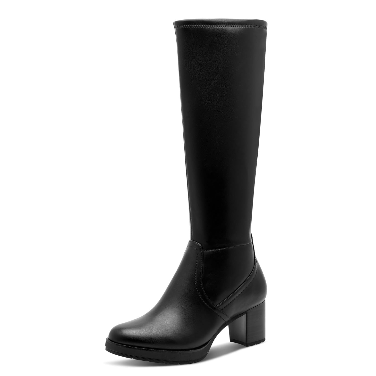 Jana Women’s Boots with Block Heel Vegan, Black, 6,5 UK